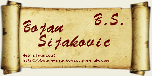 Bojan Šijaković vizit kartica